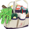 Cream and Purple Compact Tool Bag
